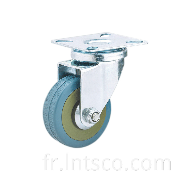 Grey Rubber Swivel Casters